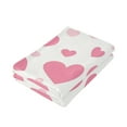 thumbnail image 3 of Pinkish Hearts Valentine Love Hand Towel Absorbent Bath Towels for Bathroom Sports Gym 28" x 14" Set of 2, 3 of 8