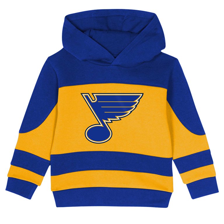 Toddler Blue/Gold Louis Blues Puck Hero Fleece Hoodie and