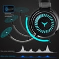 thumbnail image 6 of OEFNTAC Headphones Bluetooth Headphones Headphones Wireless Stereo Gaming Headset Noise Cancelling Over Ear Headphones with Mic LED Light Bass Surround Available in Three Colors Up to 45% Off, 6 of 7