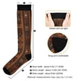 thumbnail image 3 of FORMRS Womens Knee High Socks Casual Long Thick Travel Daily Wear, 1 Pair, Brown Tribal Pattern, 3 of 6