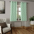 thumbnail image 2 of Ambesonne Mint Grommet Curtain, Striped Geometrical Tile, 50" x 63", Mint Green Pale Green, 2 of 6