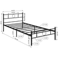 thumbnail image 2 of Cama Individual FurnitureR de Metal Plegable Negro, 2 of 6