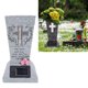 thumbnail image 1 of Lápida Solar Cementerio Tumba Florero Resina Lápida Florero Con Estaca De Tierra LED De Drenaje Ajustable Para Flores, 1 of 7