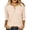 Orange, variant on cocolona Womens Striped 3/4 Sleeve Tops V Neck Button with Pocket Shirt Dressy Casual Outfits Blouses
