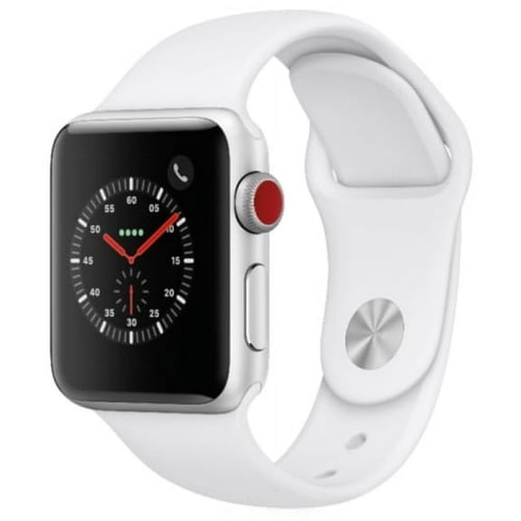 Pre-Owned Apple Watch Series 3 42MM Silver - Aluminum Case - GPS Cellular - White Sport Band ( Grade B)