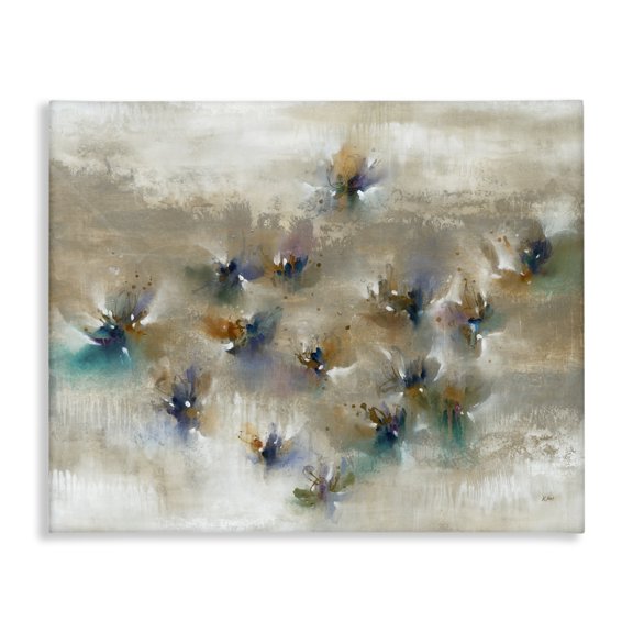 Stupell Industries Bohemian Earthy Abstract Floral Petals Boho Paint Drip Canvas Art, 30 x 24, by K. Nari