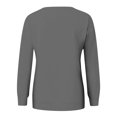 thumbnail image 4 of Kagetolytai Chandails pour Femmes Mode Décontractée Unie Manches Longues Col Rond Chandail Haut Blouse Chandails à Capuchon pour Femmes Gris Foncé TG, 4 of 5