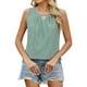 thumbnail image 1 of Camiseta sin mangas de color liso con cuello redondo y pliegues de encaje para mujer - Detalles femeninos, lavable a máquina, tallas S-XXL, contorno de pecho 93-119 cm, 1 of 8