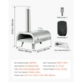 thumbnail image 2 of VEVOR Pizza Oven Outdoor, 12" Pellet Pizza Oven, Portable Pizza-Stove with Built-in Thermometer, Wood Fired Stainless Steel Pizza-Maker, for Backyard, Camping, Pizza-Stone, Shovel, Carry Bag, Silver, 2 of 9