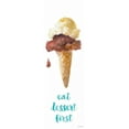 thumbnail image 2 of Loreth, Lanie 13x32 White Modern Wood Framed Museum Art Print Titled - Dessert Ice Cream I, 2 of 4