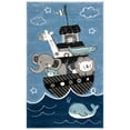 thumbnail image 2 of SAFAVIEH Carousel Kids Patton Animals on Board Area Rug, Blue/Gray, 2' x 3', 2 of 10