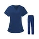 thumbnail image 2 of Uniforme de Enfermera perfecl traje de trabajo mujer suave pantalones con bolsillos azul SG, 2 of 8