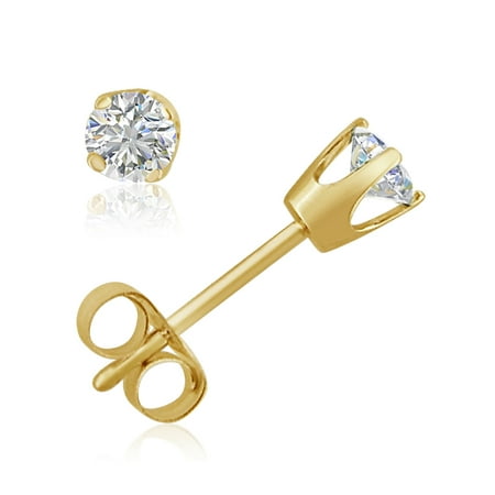 Amanda Rose 1/3ct tw Diamond Stud Earrings set in 14K Yellow Gold