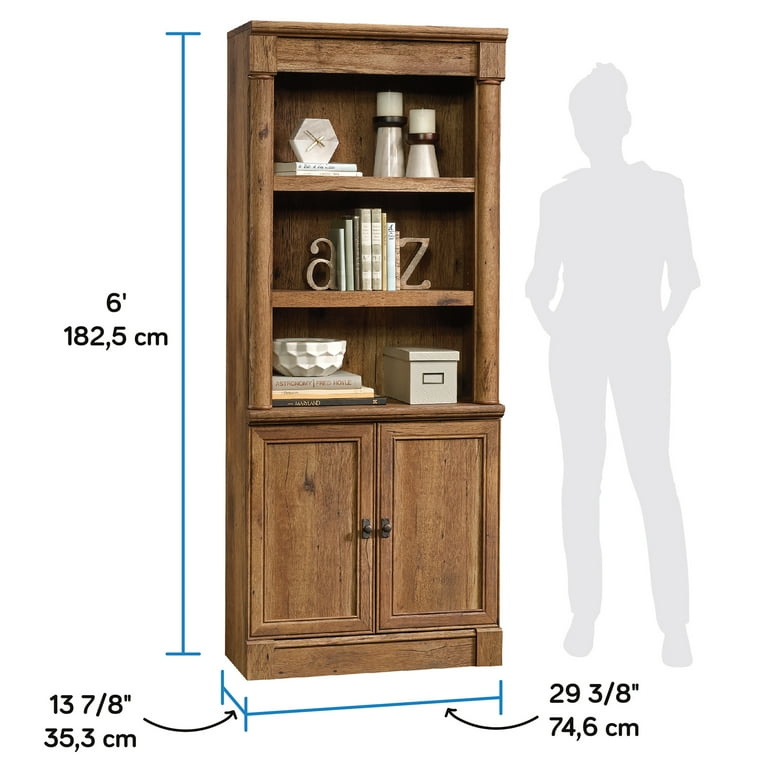 Libreria Sauder Palladia Con Ante E Ripiani Regolabili – Finitura Ciliegio, 182,5 Cm