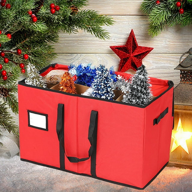 Black&Friday Deals WIZUTIZ Tax Free Weekend Christmas Tree Storage Bag,Large Capacity Oxford Cloth Christmas Tree Storage Containers with Zipper , Foldable Christmas Gifts Christmas Tree Bags Red 24.