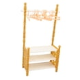 thumbnail image 2 of 1:12 1:6 Mini Coat Rack Shoe Bench Scenery Supplies Micro Landscape with 10 Coat, 2 of 7