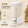 thumbnail image 4 of UFORU Narrow-Mouth Sealed Grain Storage Container, Large Capacity 11 lb Rice and Dry Food Dispenser, BPA-Free Food-Grade Storage Box for Rice, Beans,Moisture-Resistant Kitchen Organizer, 4 of 10