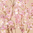 thumbnail image 2 of DR.Planzen 2 Pack 4ft Pink Artificial Dogwood Tree, Lifelike Faux Dogwood Flower Tree with Green Leaves for Home Decor Indoor Outdoor, Spring Decoration for Living Room Office, 2 of 8