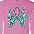 thumbnail image 4 of Inktastic Ovarian Cancer Awareness with Butterfly Ribbon Words Long Sleeve T-Shirt, 4 of 5
