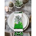 thumbnail image 2 of Saint Patrick's Day Cloth Napkins Set of 4 Reusable Dinner Napkins, Spring Green Lucky Three Grass Truck Cocktail Napkin Washable Table Napkins for Wedding/Holiday Party/Baby Shower 20"x20", 2 of 7