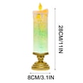 thumbnail image 4 of EGYMEN Colorful Crystal Candle, LED Dreamy Decorative Candle with No Wax Mess, Battery Operated Flame Candle, Warm LED Christmas Candle for Festive Ambiance(Gold), 4 of 6