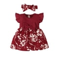 thumbnail image 2 of pop seller Children's Stitching A-line Skirt + Headscarf Two-Piece Set, 2 of 7