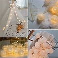 thumbnail image 3 of Cotton Ball String Lights,Indoor String Lights,10 ft 20 LED Cotton Ball Lights,Battery Powered 0.16'' Christmas Fairy Lights for , Valentine's Day,Holiday,Wedding,Party,Bedroom,Home Decor,White, 3 of 7
