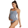 thumbnail image 3 of Daznico Women's Maternity One Piece Swimwear - Push Up Padded Bikini with Striped Print, Nursing Friendly Beachwear Summer,for Size XL, 3 of 5