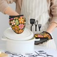 thumbnail image 6 of Non-Slip Mini Oven Mitts With Duck Beak Design Are Easy To Take Off And Wear And Easy To Hang For Oven Pot Tripod Barbecue Casserole Retro Groovy Flowers Pattern (2) 1 Pc, 6 of 7