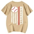 thumbnail image 5 of Hiijoy Toddler Girls Baseball Graphic Tshirt Loose Short Sleeve Casual Sports T-Shirt Tee, 5 of 6