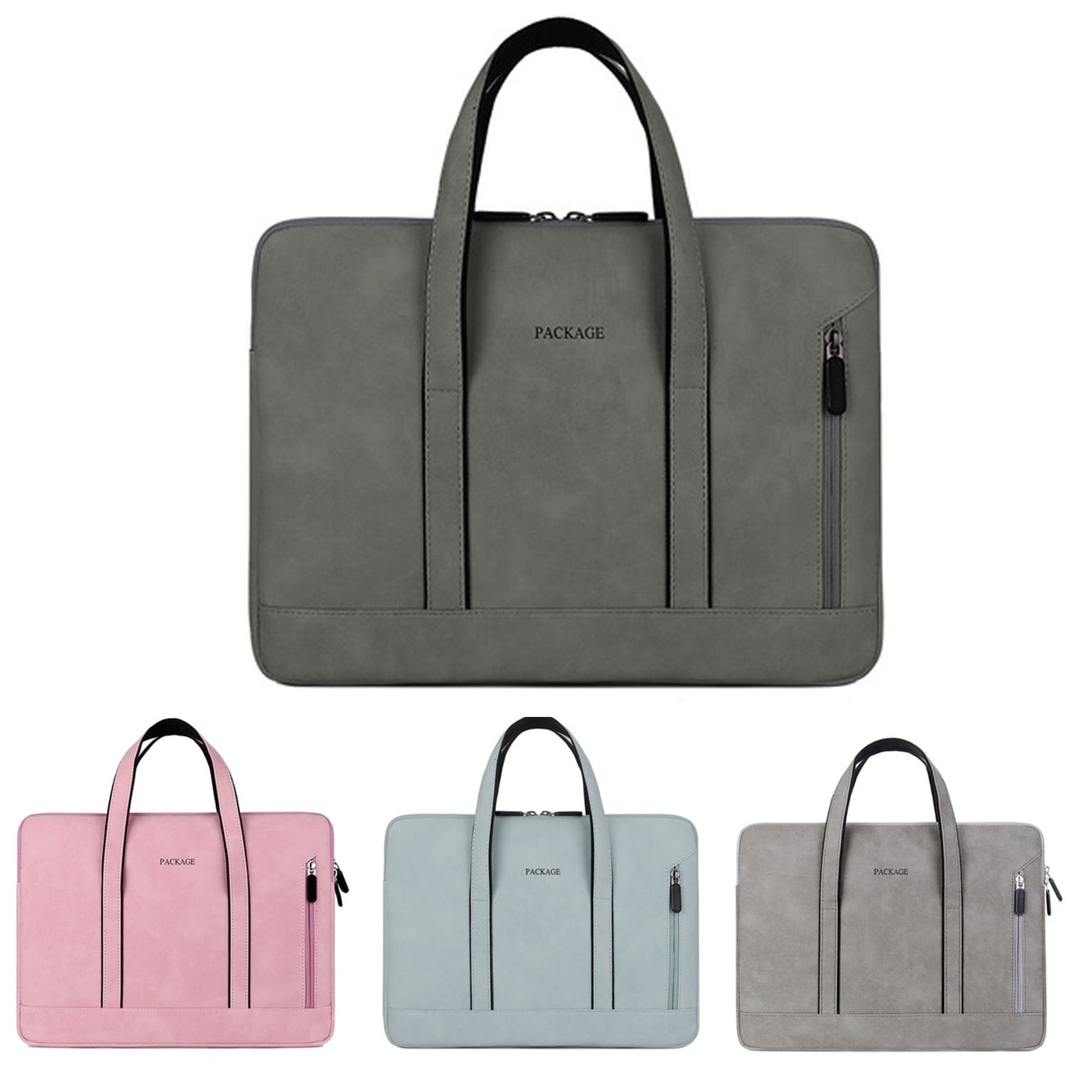 Women Solid Pink & White PU Detachable Sling Strap Regular Laptop Bag -  Berrylush
