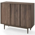thumbnail image 4 of Bowery Hill 6-Cubby Cube Wood Record Storage Bookcase in Walnut, 4 of 9