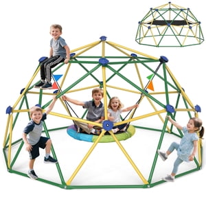 GIKPAL 10ft Climbing Dome with Hammock and Swing