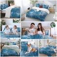 thumbnail image 6 of Vintage Blue Bedding 3 Piece Duvet Cover Set California King, Oil Painting Modern Abstract Art Soft Microfiber Comforter Cover with Zipper Closure & Pillowcases, Wrinkle & FadeResistant Quilt Cover, 6 of 9