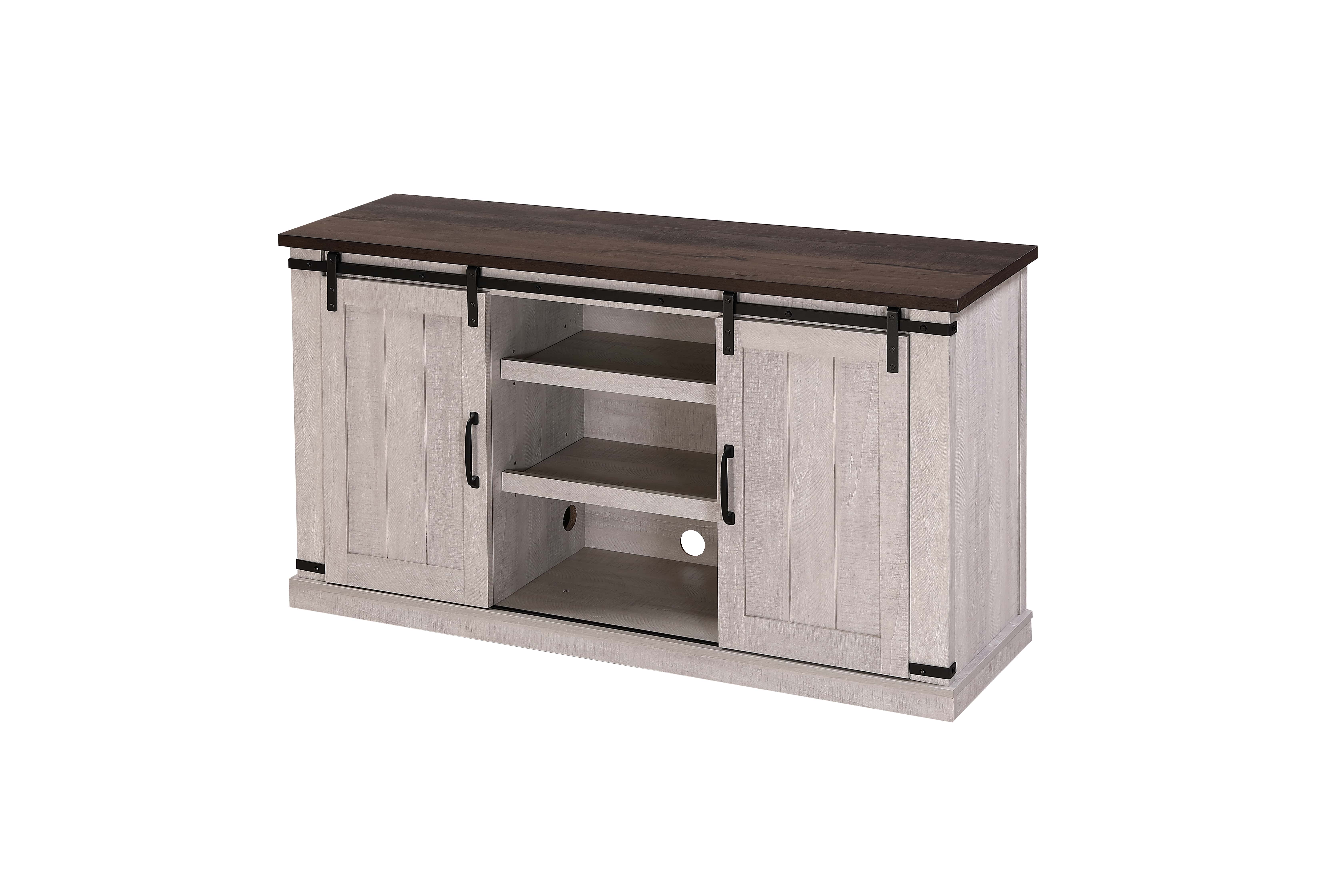Richseat Barn Door TV Stand, Fits Most 60'' Flat Panel TVs, White Oak Finish - image 5 of 13
