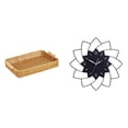 thumbnail image 1 of Cestas de almacenamiento,Cestas de almacenamiento de cocina tejidas con asas hechas a mano,Cestas de pan redondas Bandejas para servir Rectángulo,Reloj de pared grande,Reloj de pared acrílico, 1 of 8