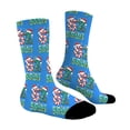 thumbnail image 1 of Stockings 67 Cute Printed Baseball Crew Socks Fun Patterned Knee High Socks Soft Comfortable Casual Socks For Daily Wear & Sports Polyester Long Socks, 1 of 4