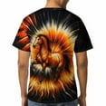 thumbnail image 4 of LAOLIUSN USA Tie Dye Graphic T-Shirt,Animal tie-dye patterns printed on short-sleeved tops., Crewneck Short Sleeve, 88% Polyester 12% Spandex, S-4XL, 4 of 6