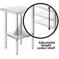 thumbnail image 4 of KUTLER Stainless Steel Table for Prep and Work 24 x 18 Inches, NSF Heavy Duty Commercial Kitchen Table for Restaurant, 4 of 7