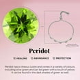 thumbnail image 4 of Peridot Bracelet in Sterling Silver - Green Bracelets for Women Adjustable Engagement Wedding Promise Jewelry Size - 10.5 Inches Birthday Christmas Gifts, 4 of 7