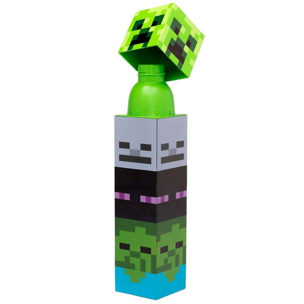 Gourde Creeper - Minecraft - multicolore plastique sans bpa paille