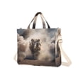 thumbnail image 2 of Sheep Clouds Run Corduroy Tote Bag Handbag Large Messenger Bag Shoulder Crossbody Zipper Bag Purse, 2 of 8