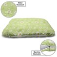 thumbnail image 3 of Yellow and Green Pet Bed, Kind and Springtime Theme with Vivid Daisies, Chew Resistant Pad for Dogs and Cats Cushion with Removable Cover, 24" x 39", Pistachio Green Marigold, by Ambesonne, 3 of 4