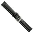 thumbnail image 4 of 24mm Black Oil Tanned Lthr Silver-tone Buckle Watch Band, 4 of 5
