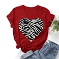 thumbnail image 1 of LSLJS Mode Femmes T-shirt à Manches Courtes Imprimé de la Saint-Valentin, Hauts Graphiques Fantaisie, Cadeaux pour Femmes, 1 of 3