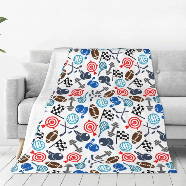 Balery Sport Items Manta de Felpa Suave y Acogedora – Cobija de Franela Aterciopelada para Cama, Lavable y Cálida para Sofá, Mascotas, Transpirable-60"x50"