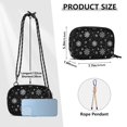 thumbnail image 4 of FORMRS Mini Crossbody Bag for Women Adjustable Rope Shoulder Casual Phone Purse, Black Snowflakes Pattern, 4 of 7