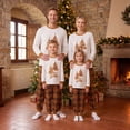 thumbnail image 3 of Nibbcoa Family Matching Christmas Pajamas Set Long Sleeve Tops Plaid Trousers, 3 of 10
