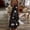 Black#1, variant on Spaghetti Strap Midi Dress for Women Stylish,Ladies' Fashion Print Round Neck Dress Black L