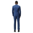 thumbnail image 4 of Mens Windowpane Plaid 3 Piece Suit Set Hybrid Fit Notch Lapel, 4 of 4